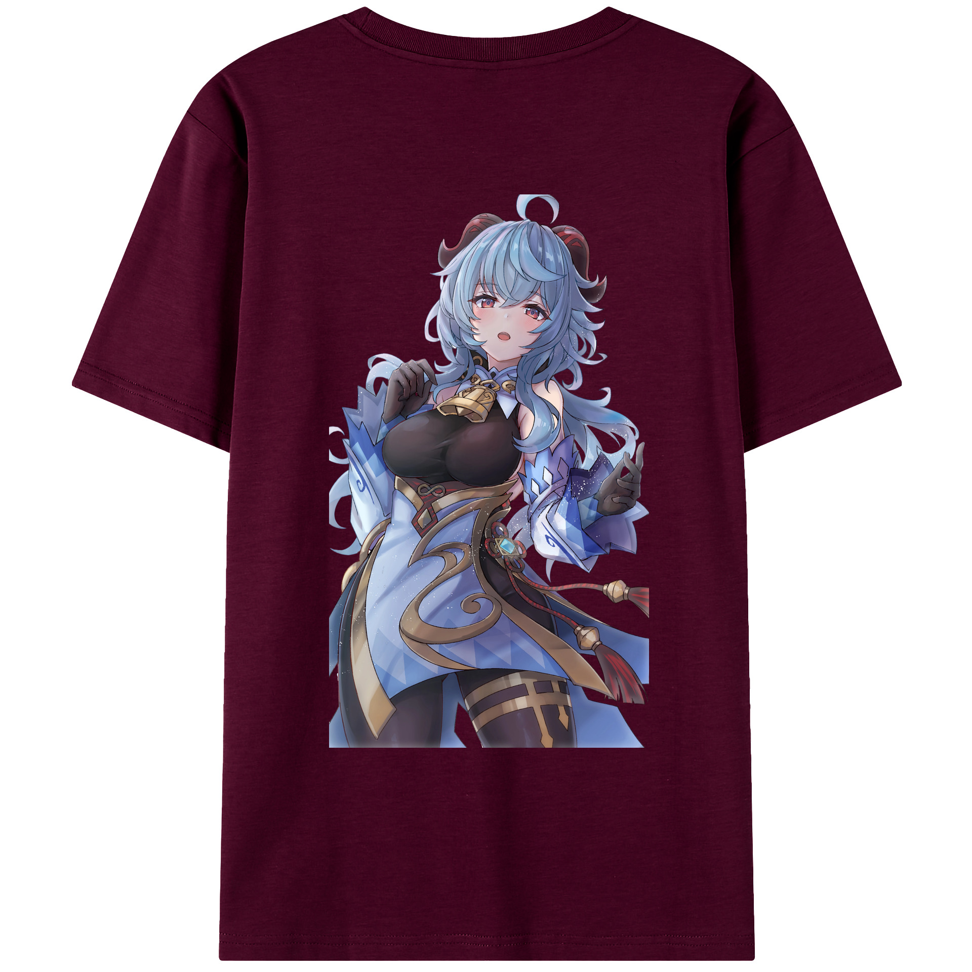 げんし神 甘雨 かんう genshin Ganyu レディース半袖Tシャツ(バックプリント)